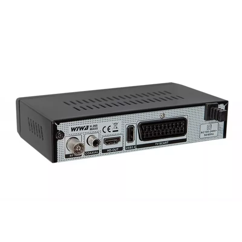 Ricevitore TV WIWA H.265 MAXX — sintonizzatore digitale DVB-T / DVB-T2 con supporto H.265 (HEVC)