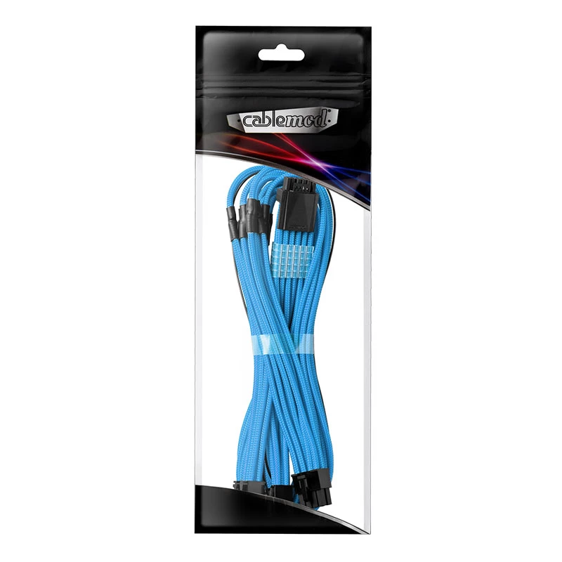 CableMod C-Series PRO ModMesh cavo 12VHPWR su 3x PCI-e per Corsair - 60 cm, azzurro