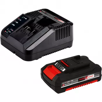 Power X-Change pulitore a batteria per fughe GC-CC 18Li Kit, 18 Volt (rosso/nero, batteria agli ioni di litio 2,0 Ah)