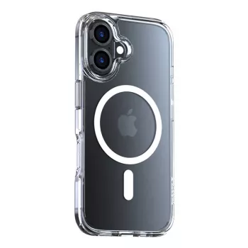 Custodia protettiva Torras Diamond-Mag Series per iPhone 16 Plus, trasparente, fissaggio magnetico