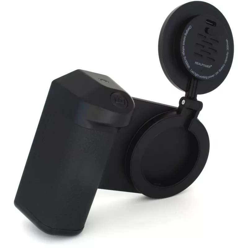 Luce selfie RealPower Selfie MagFree LED nero bianco ABS PU