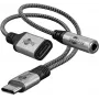 Goobay Adattatore USB-C™ a USB-C™ e jack, 3,5 mm AUX (74524)