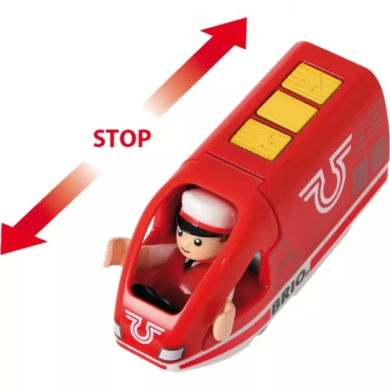 Treno a batteria rosso World, veicolo giocattolo rosso