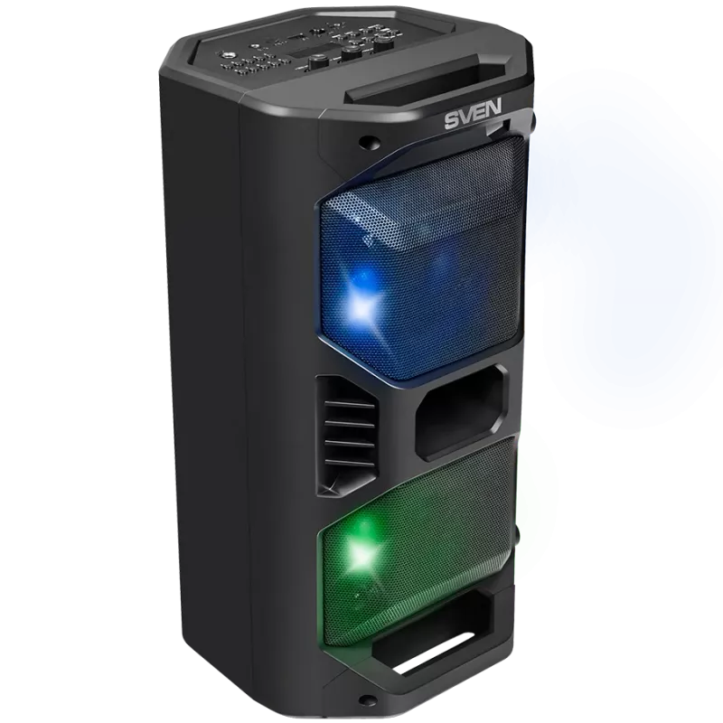 Altoparlante SVEN PS-600, nero (50W, TWS, Bluetooth, FM, USB, microSD, display LED, 4000mAh)