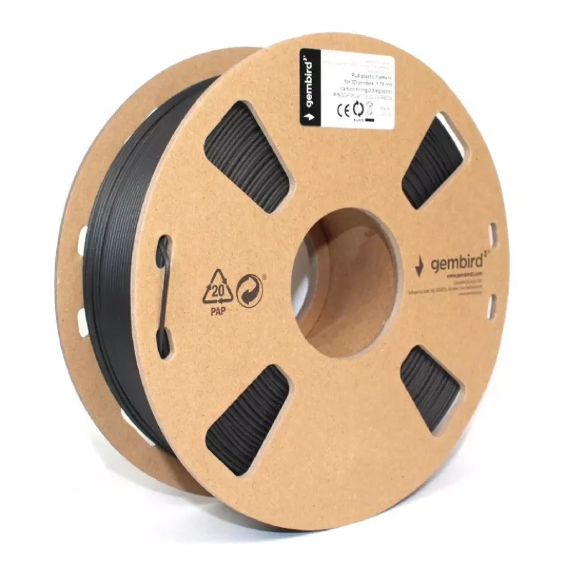 Materiale per stampa 3D Gembird 3DP-PLA1.75-02-CARBON