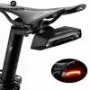 Rockbros LKWD-R1 Fanale posteriore per bici con laser e telecomando, nero