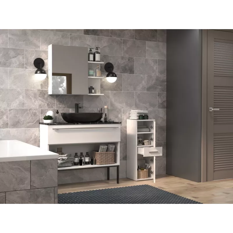 Mobile contenitore bagno Topeshop NEL V DDS BIEL POŁ bianco