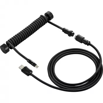 Sharkoon SGK50 Aviator cavo a spirale per SKILLER SGK50, da USB-A a USB-C, 1,85 m, titanio/nero