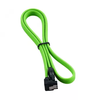 CableMod ModMesh - cavo SATA - Serial ATA 150/300/600 - SATA (W) ad angolo retto su SATA (W) - 60 cm - verde chiaro (CM-CAB-RSAT-N60KLG-R)