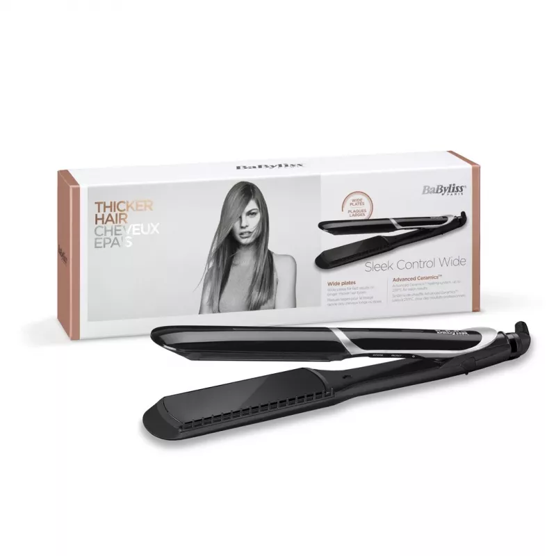 Piastra per capelli BaByliss Sleek Control larga Warm Black 98.4 (2,5 m)