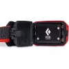 Lampada frontale Diamond Storm 450 nera con fascia frontale nera e rossa