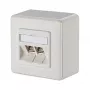 Metz Connect C6Amodul 270° - Presa - RJ 45 - 2 prese di rete - Pure White, RAL 9010 (130B12D20002-E)