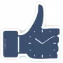 NeXtime orologio 5185bl Mini Thumbs Up, 20,5x21, da parete, blu/argento