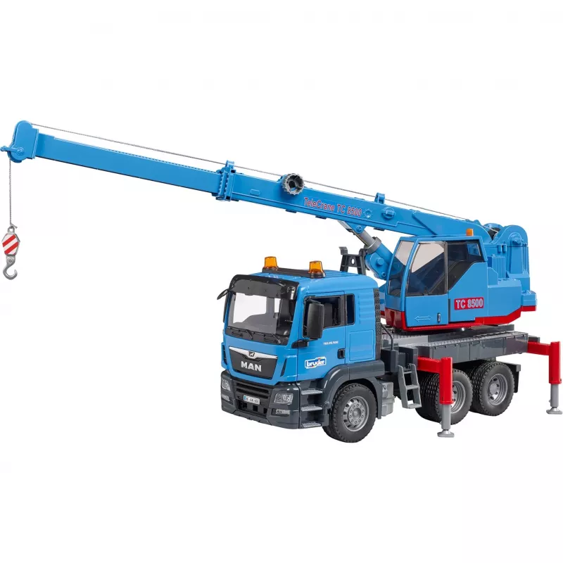 BRUDER MAN TGS autocarro con gru blu ABS 03771