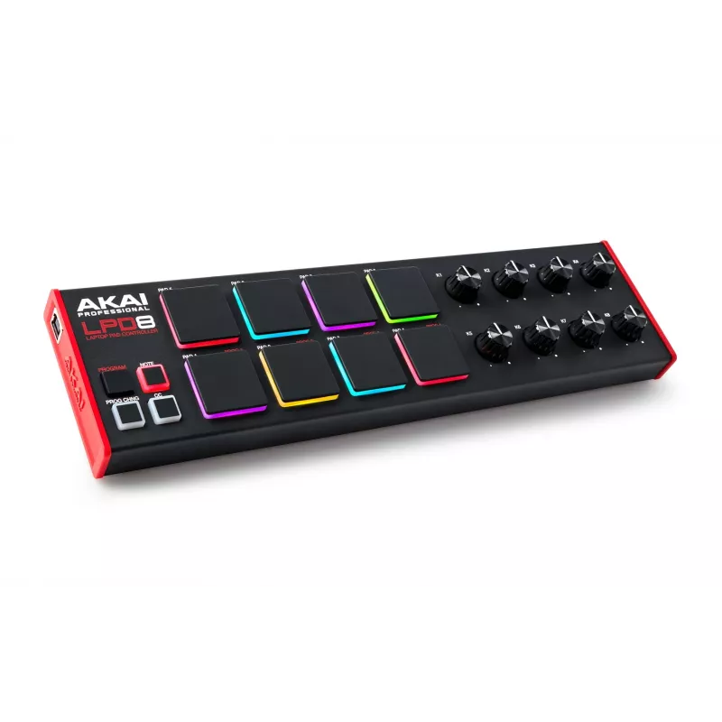 Tastiera MIDI Akai LPD8 MKII 8 tasti USB nero, rosso