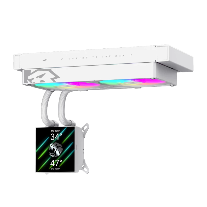Dissipatore a liquido per CPU Gamemax | GLACIER 240 LCD WH | Intel, AMD