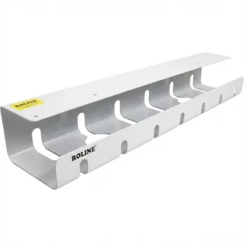 ROLINE Easy2Open canalina portacavi, montaggio sottotavolo, bianco, 44,9 cm