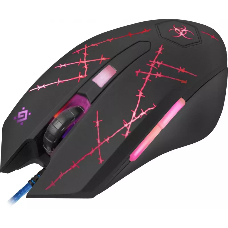 Mouse gaming Defender Forced GM-020L ambidestro USB Type-A ottico 3200 DPI