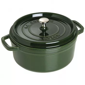 Pirofila in ghisa Staub 40509-356-0 3,8 l verde, rotonda
