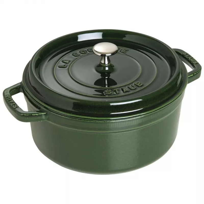 Pirofila in ghisa Staub 40509-356-0 3,8 l verde, rotonda