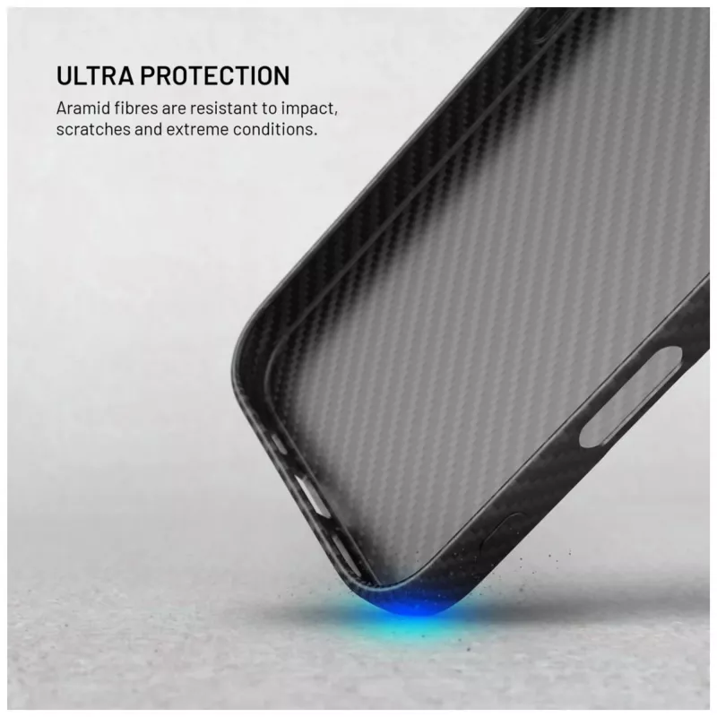Custodia protettiva FIXED per Apple iPhone 17 Pro Max — fibre aramidiche, nero