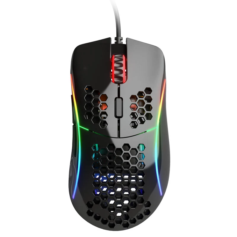 Mouse Glorious Gaming Glorious Model D Glossy (nero), per destrorsi, ottico, USB Type-A, 12000 DPI, 1 ms, nero