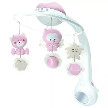 Box musicale per neonati B-kids 3in1 Infantino 150302050 – rosa cipria, giocattolo calmante 3-in-1