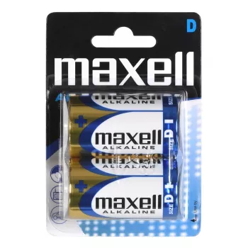 Batteria alcalina monouso MAXELL D 1,5V (cilindrica) – 2 pz., blister