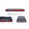 Custodia posteriore con porta carte VixFox per Samsung S9 — cover protettiva rosso rubino con porta carte