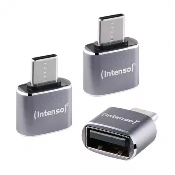 Intenso confezione da 3 adattatori USB USB-A -> USB-C C480C alluminio