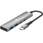 Hub USB slim 4 porte Goobay USB-C a/USB-A 5 Gbit/s - connettore maschio USB 3.2 (76563)