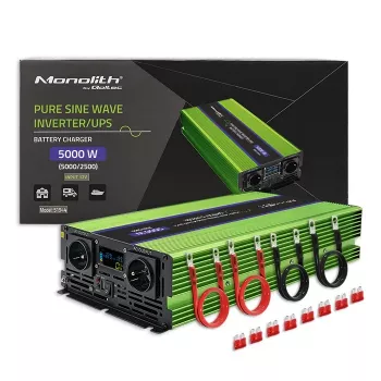 Alimentatore/inverter per auto Qoltec Monolith 5000 W verde