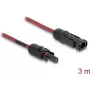 Cavo DELOCK 90971 accessorio pannello solare, 3 m, sezione conduttore 4 mm², connettore maschio-femmina DL4, 1000 V DC, rosso/nero