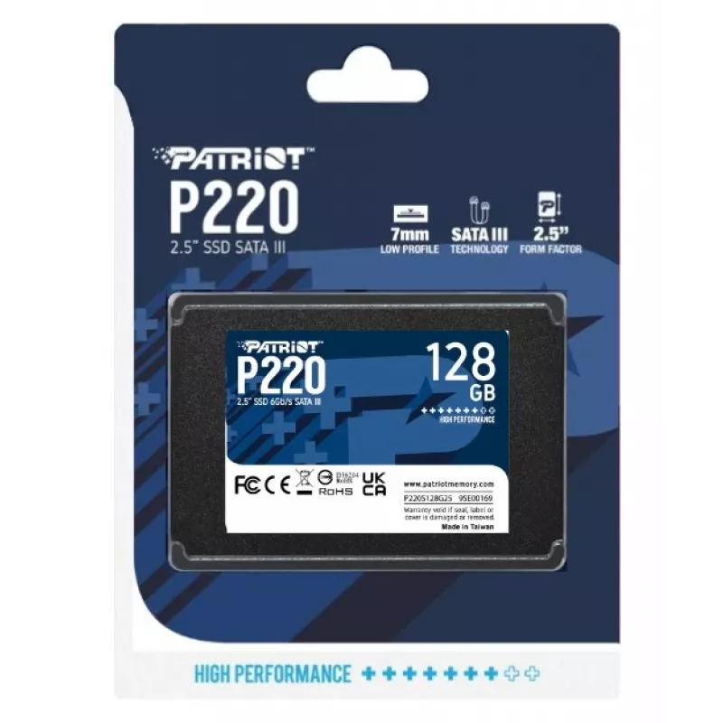 2,5 Patriot P220 128 GB (nero, SATA III 6 Gb/s, 2,5)