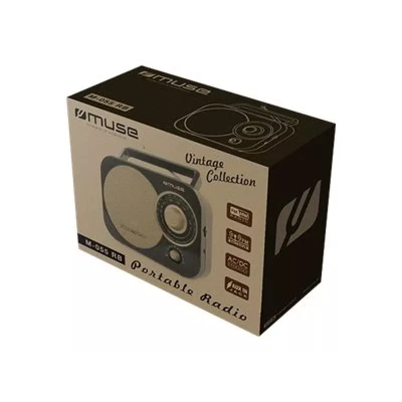 Muse | M-055RB | Ingresso AUX | nero/oro | Radio portatile