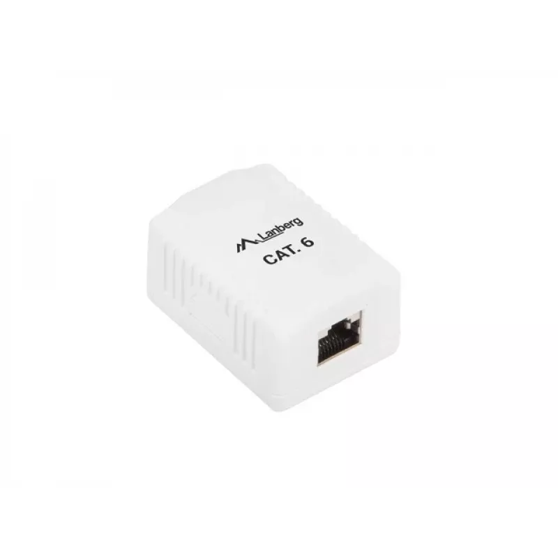 Scatola di connessione a parete RJ-45 bianca Lanberg OS6-0001-W