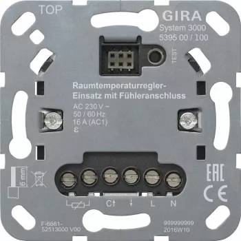 Modulo termostato ambiente con connessione sensore Gira Modello 539500