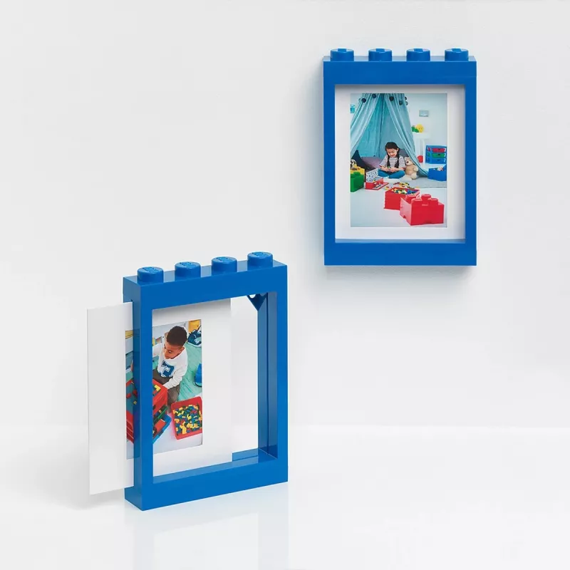 LEGO Cornice PICTURE FRAME, (L)191 x (A)268 mm, blu in plastica ABS, con 4 stud, impilabile, adatta per - 1 pz. (41131731)