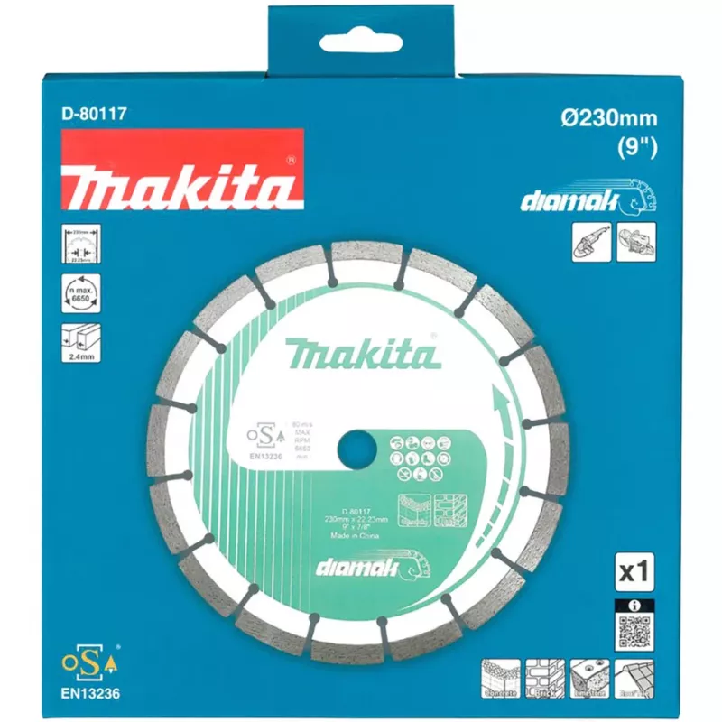 Disco diamantato Makita D-80117 per taglio, 230x22,23 mm