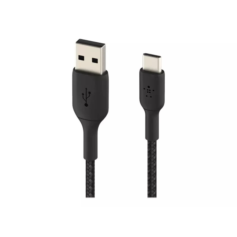 Cavo intrecciato USB-C a USB-A 15cm nero