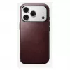 Custodia per smartphone Nomad Modern Leather Case per iPhone 17 Pro, pelle + TPU + PC, per schermo da 16 cm (6,3 pollici), bordeaux
