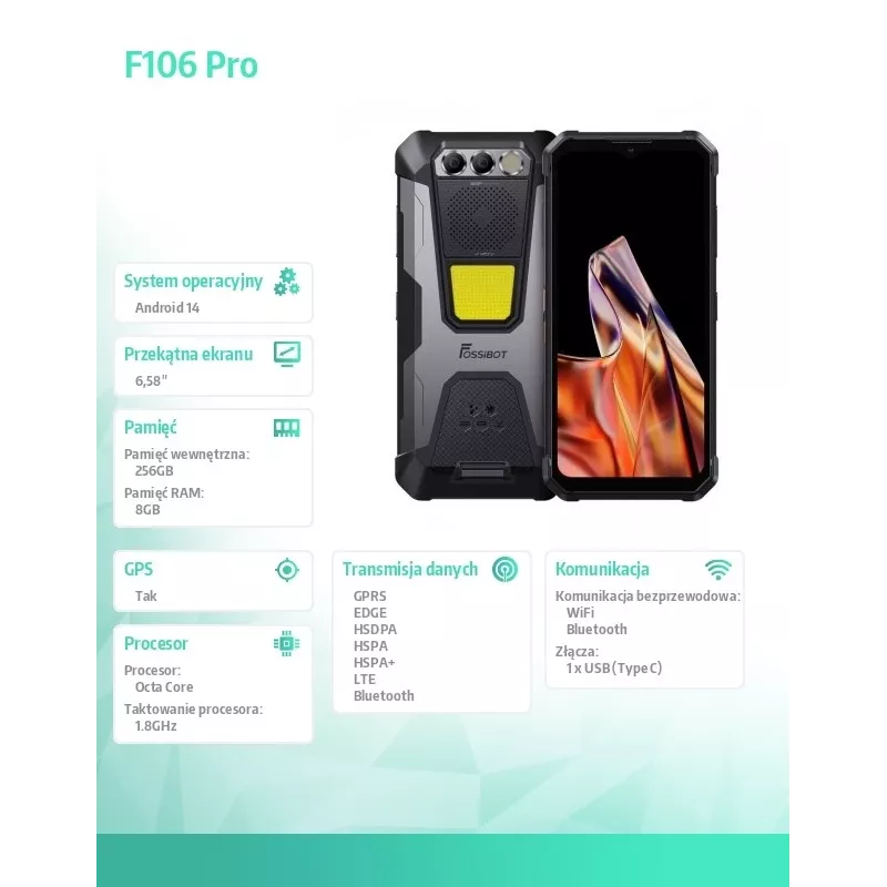 Smartphone FOSSiBOT F106 Pro nero