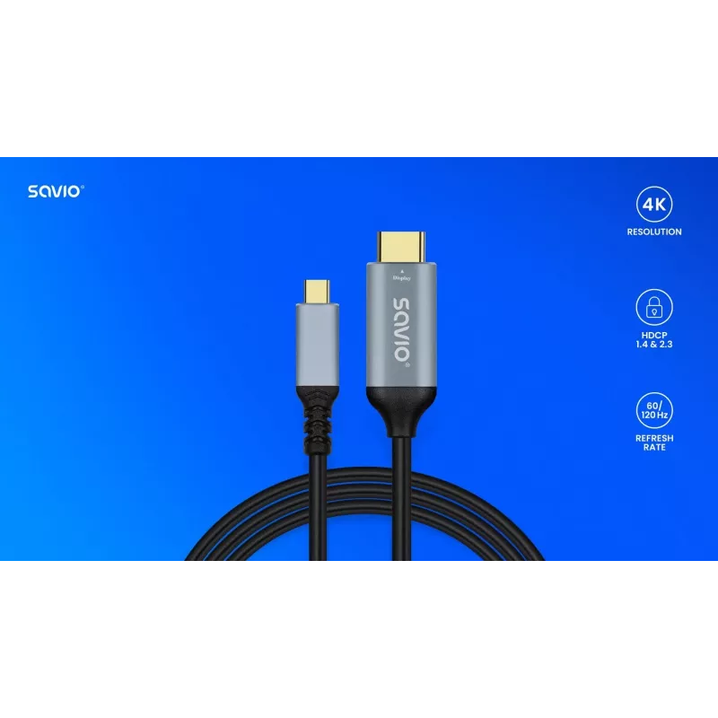 Cavo USB-C a HDMI v2.0b, 3m, rame CL-184