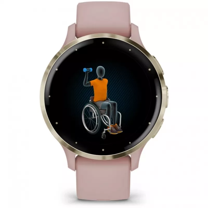 Garmin Venu 3S 3,05 cm (1,2 inch) AMOLED 41 mm digitale 390 x 390 Pixel touchscreen oro, rosa Wi-Fi GPS (satellitare)