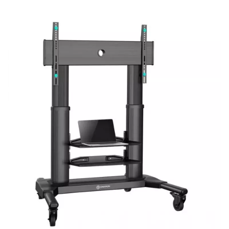 Supporto TV mobile ONKRON TS2771-B per TV da 40–80 pollici, nero, supporto a pavimento mobile