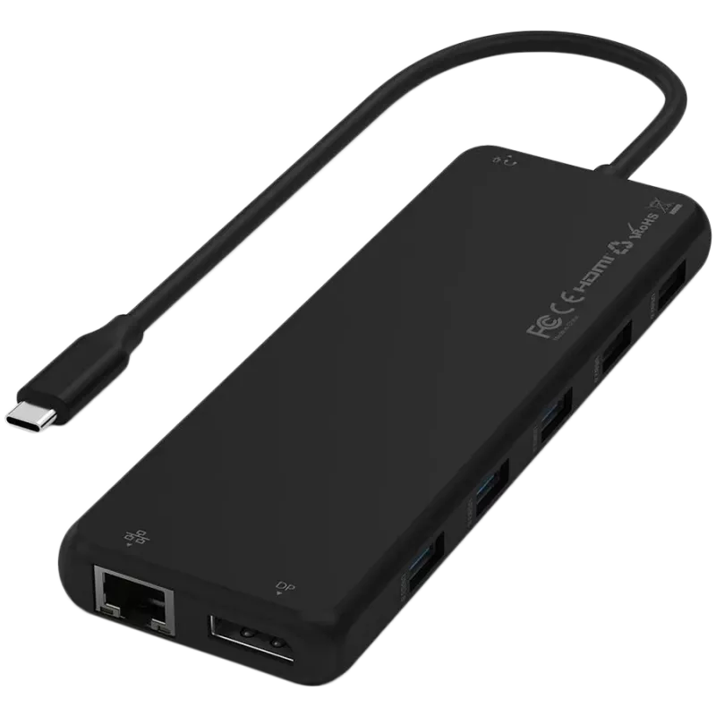 Adattatore multiporta USB-C Satechi ST-P3D13K 13-in-1 con supporto triple display