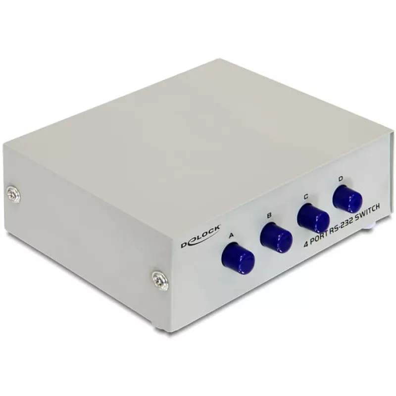 DeLOCK 87589 commutatore seriale manuale RS-232 a 4 porte