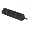 Prolunga di alimentazione Lanberg PS0-04E-0100-IEC-BK 1 m 4 prese AC per interni nero