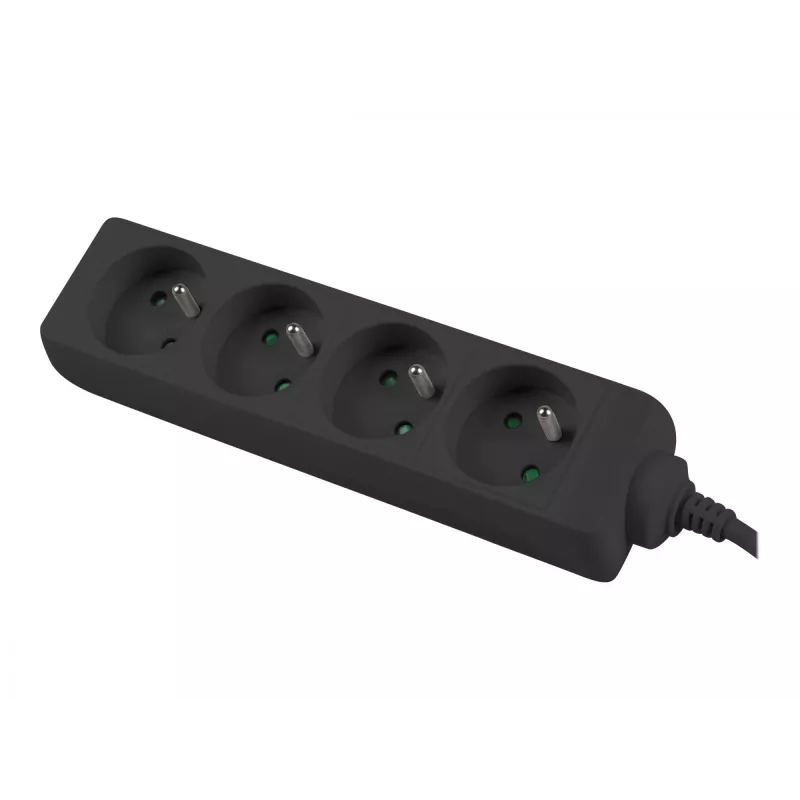Prolunga di alimentazione Lanberg PS0-04E-0100-IEC-BK 1 m 4 prese AC per interni nero