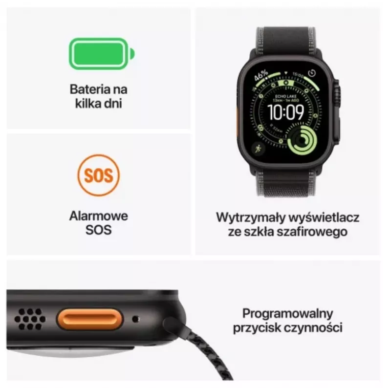 Smartwatch Apple Watch Ultra 3 GPS + Cellular 49mm titanio cinturino blu M/L